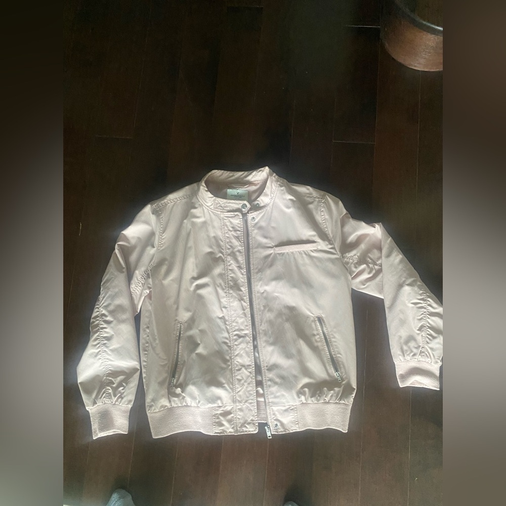 American Eagle Outfitters Light Tan Bomber Jacket